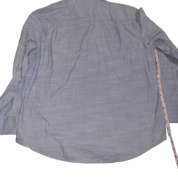 Alfani Men's roll up sleeve regular fit large cotton blend button down shirt - Picture 3 of 6